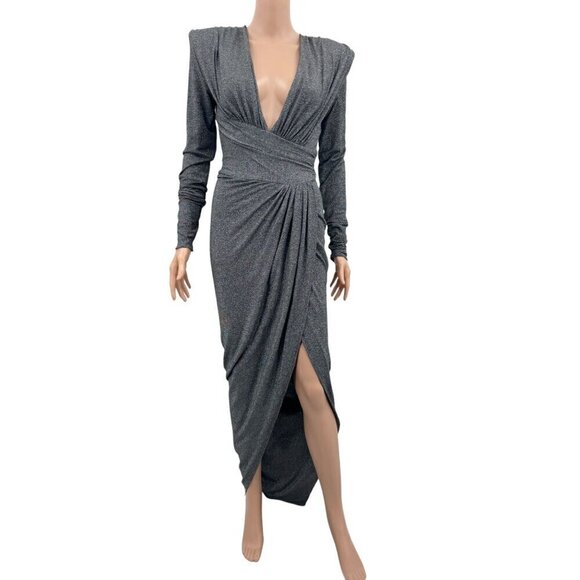 Alexandre Vauthier Metallic Evening Maxi Dress NWT - Picture 1 of 12
